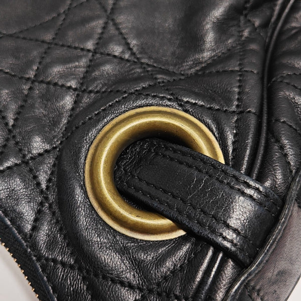 Cannage Lambskin Shoulder Bag Black