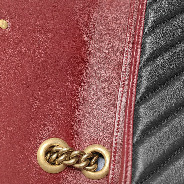 GG Marmont Medium Quilted Calfskin Black