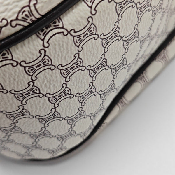 Coated Canvas Shoulder Bag White
