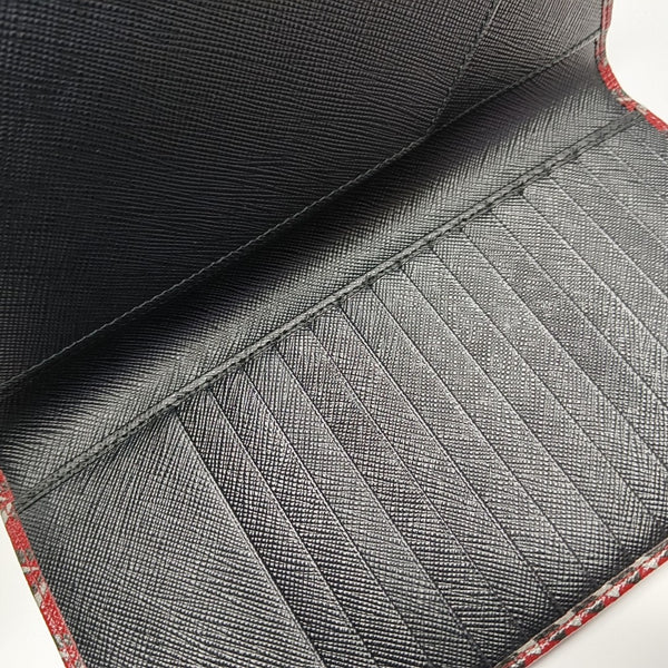 Coated Canvas Wallet Red