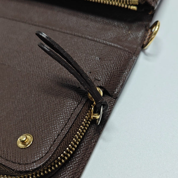INSOLITE Damier Ebene Coated Canvas Brown Wallet