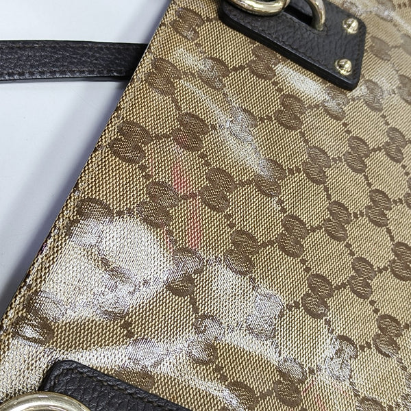 Monogram Coated Canvas Tote Bag Beige