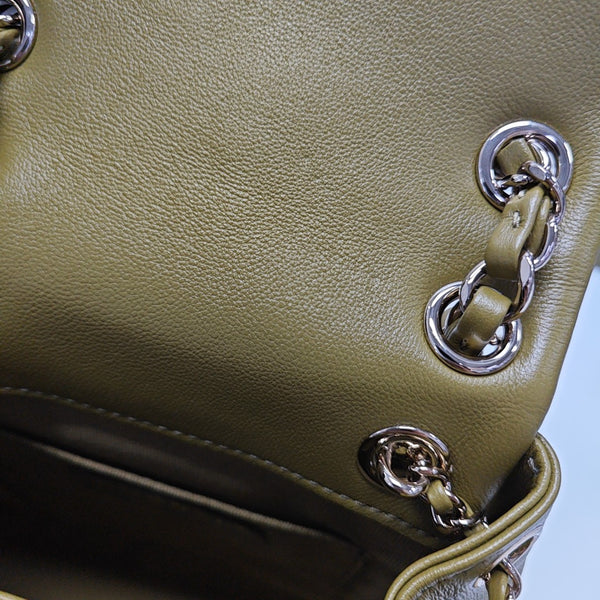 DUMA Small Quilted Calfskin Green