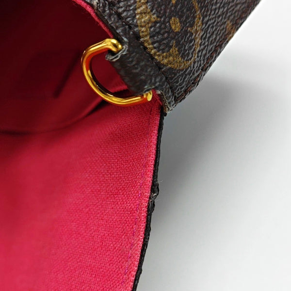 Authenticated pre-owned FÉLICIE Monogram Coated Canvas Brown - Shoulder Bag at Looply