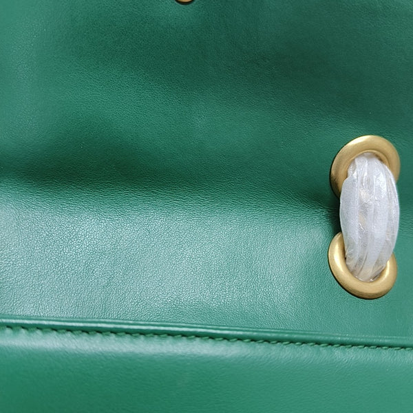 GG Marmont Small Quilted Calfskin Green