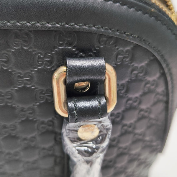 Microguccissima Monogram Calfskin Black