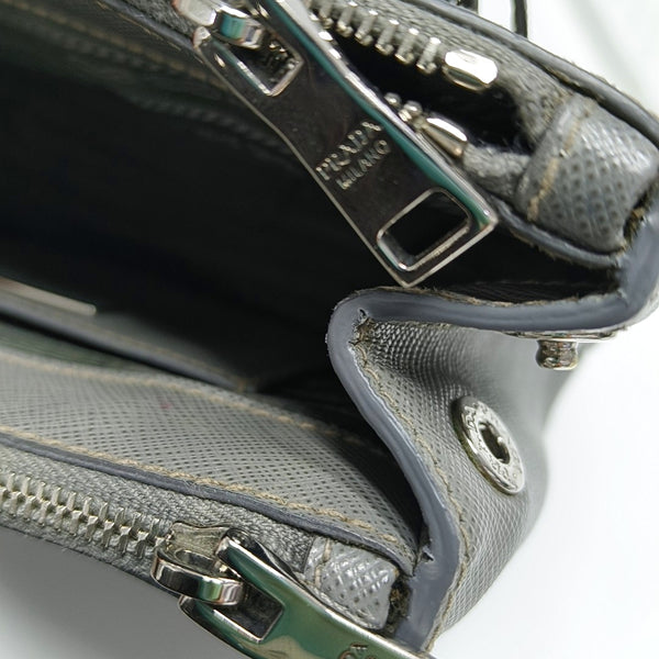 Galleria Super Mini Saffiano Calfskin Gray