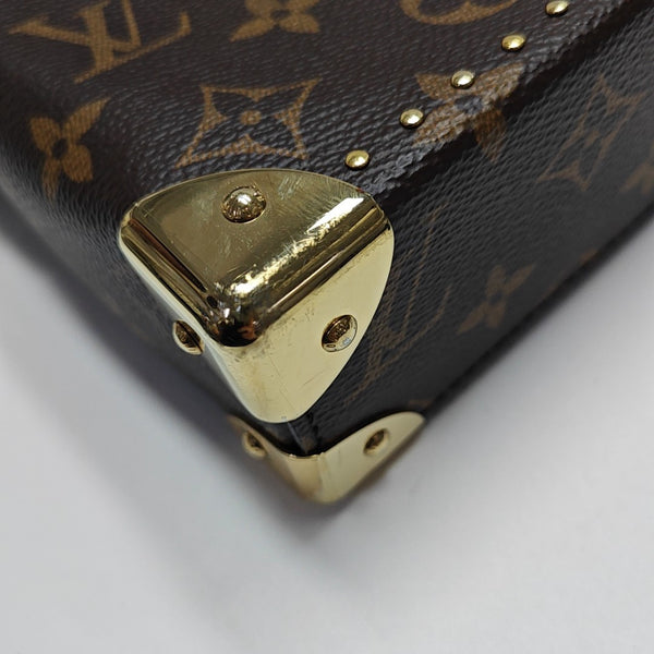 CAMERA BOX Monogram Coated Canvas Brown