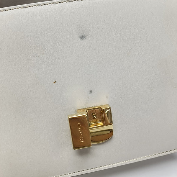 Sylvie Mini Calfskin White