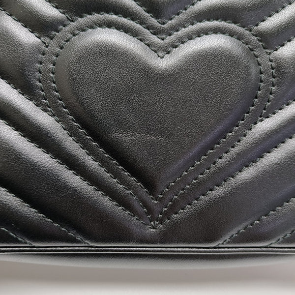 GG Marmont Small Quilted Calfskin Black