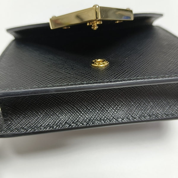 Fold Wallet Saffiano Calfskin Black