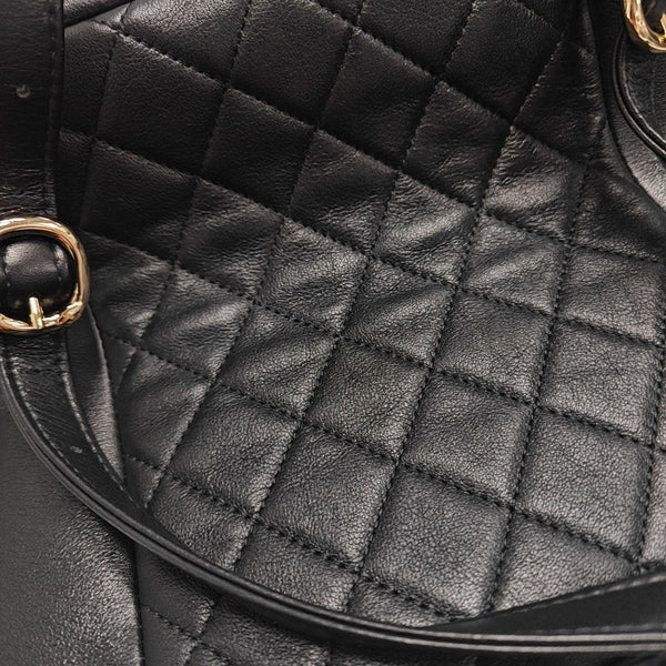 DUMA Large Quilted Calfskin Black
