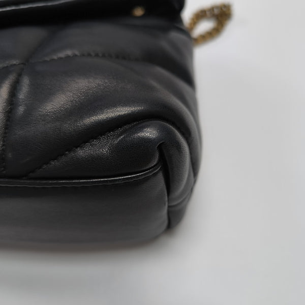 PUFFER Mini Chevron Lambskin Black