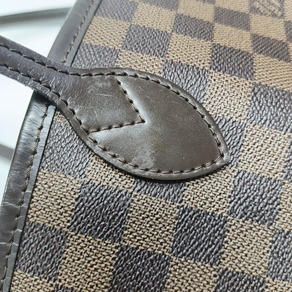 NEVERFULL MM Damier Ebene Coated Canvas Brown