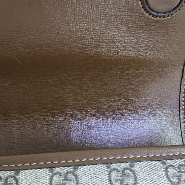 Monogram Coated Canvas Shoulder Bag Beige