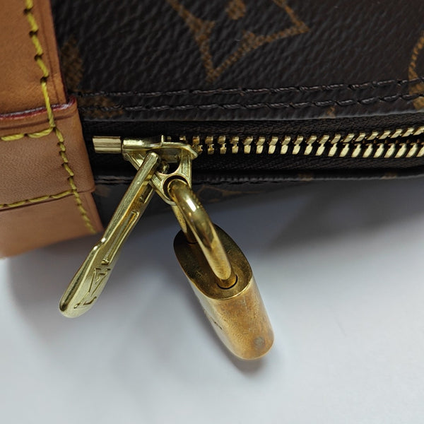 ALMA BB Monogram Coated Canvas Brown