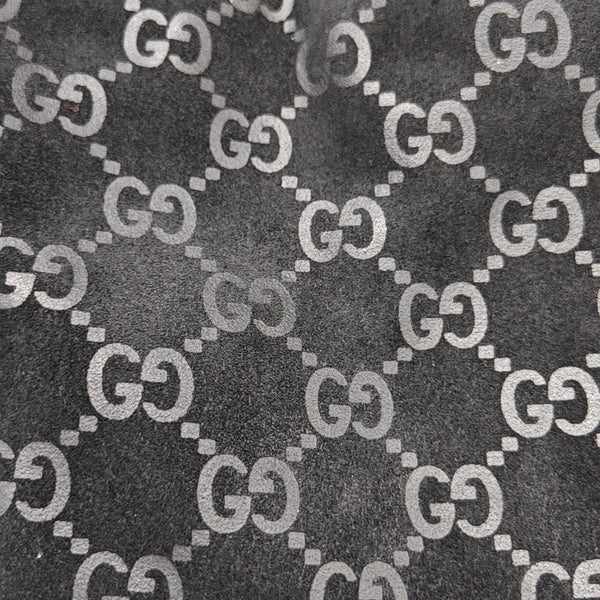 Monogram Suede Top Handle Bag Black