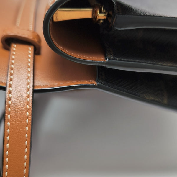 TRIOMPHE CANVAS Small Coated Canvas Brown