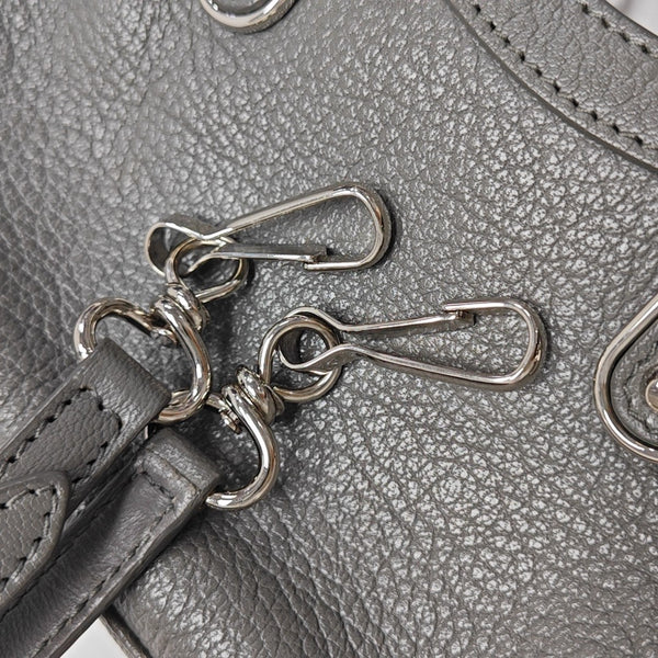 Classic Metallic Edge City Calfskin Gray