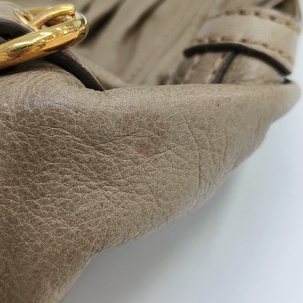 Calfskin Top Handle Bag Gray