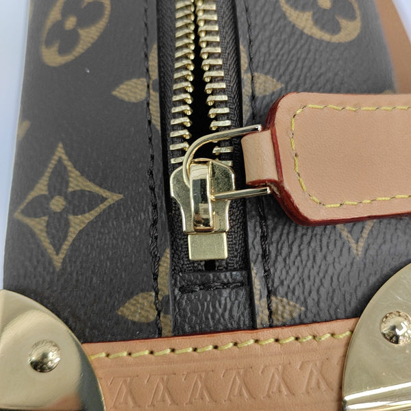 SIDE TRUNK MM Monogram Coated Canvas Brown