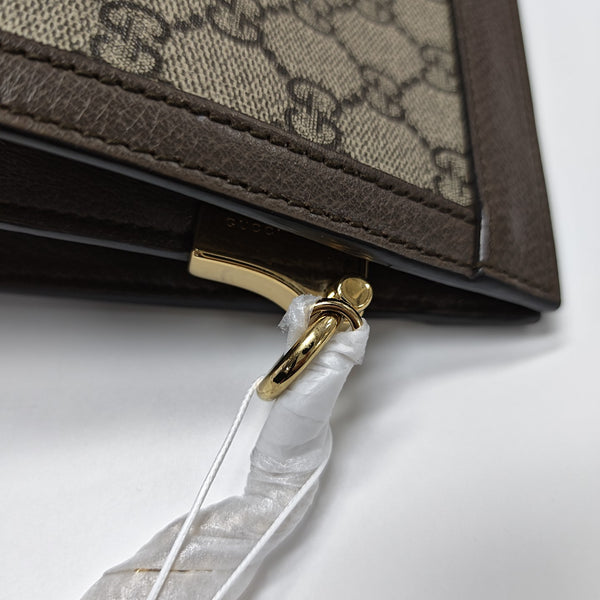 Ophidia Small Monogram Coated Canvas Beige