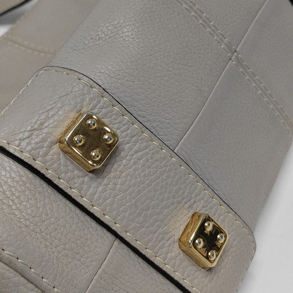 Calfskin Top Handle Bag Beige