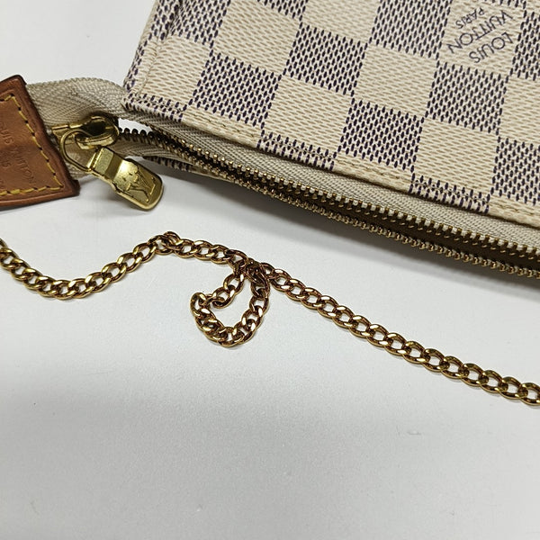 ACCESSOIRES Mini Damier Azur Coated Canvas White
