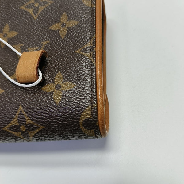 FLORENTINE Monogram Coated Canvas Brown