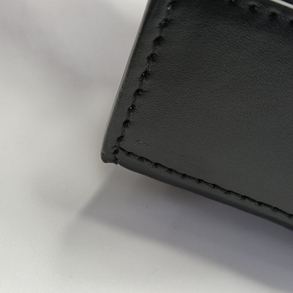 Hourglass Wallet On Chain Mini Calfskin Black