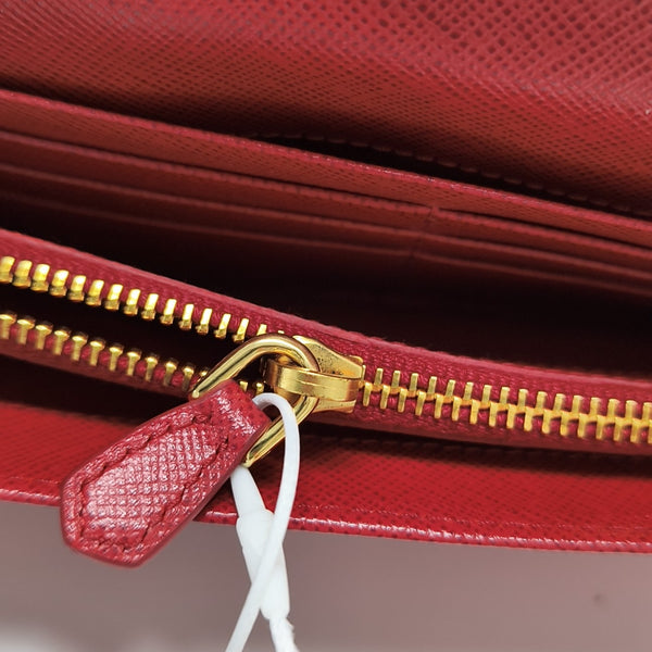 Quilted Calfskin Wallet Red