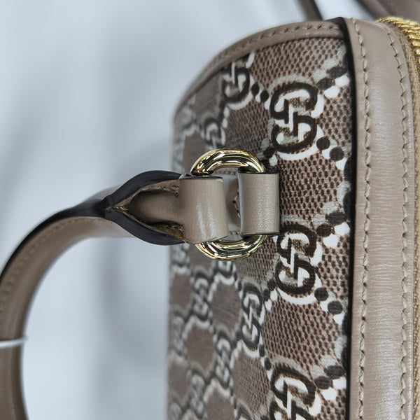 Monogram Coated Canvas Shoulder Bag Super Mini Gray
