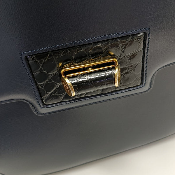 Calfskin Crossbody Bag Blue