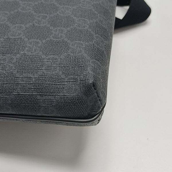 Boston Monogram Coated Canvas Black