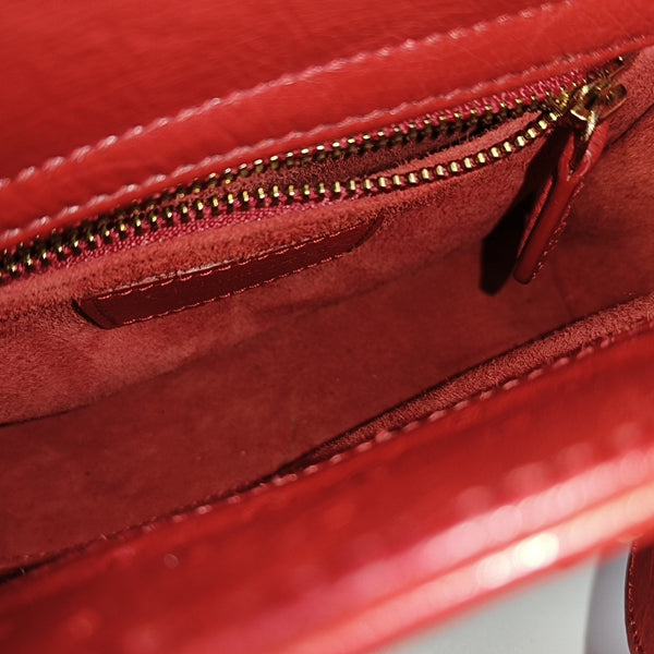 Lady Dior Mini Ostrich Red