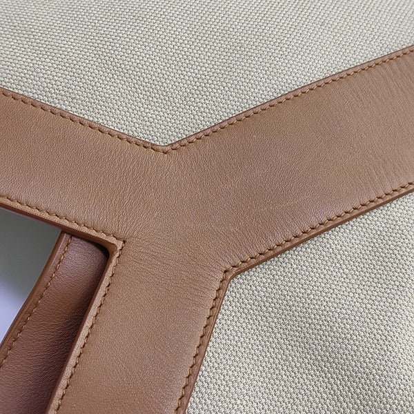 Y Quilted Canvas Beige