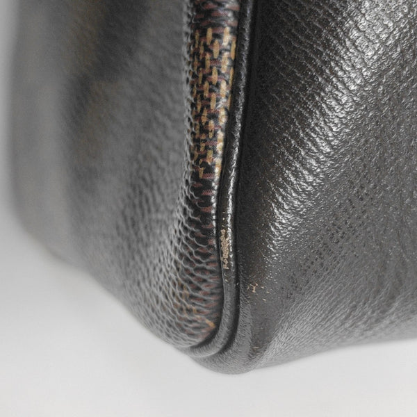TROUSSE MAKE UP Damier Ebene Coated Canvas Brown