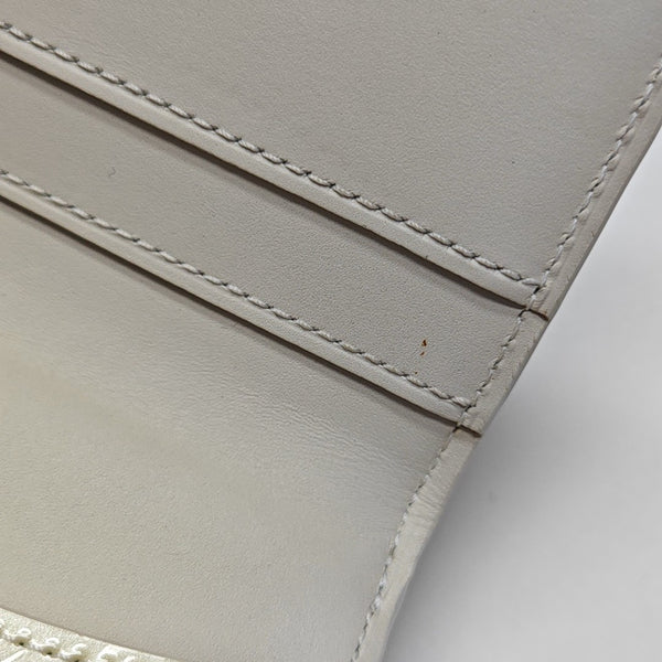 SARAH Monogram Patent Leather White Card Holder