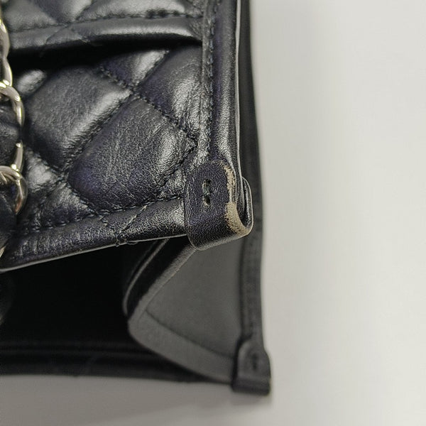 Quilted Calfskin Shoulder Bag Black