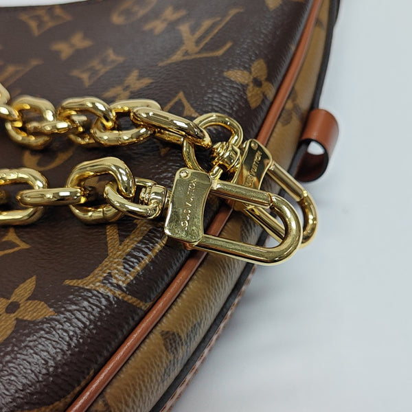 LOOP HOBO Monogram Coated Canvas Brown