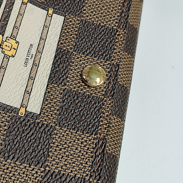 SARAH Damier Ebene Coated Canvas Brown