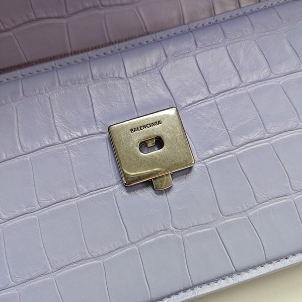 Calfskin Shoulder Bag Purple