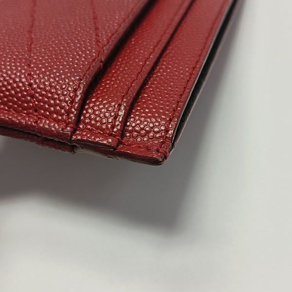 MONOGRAM Quilted Calfskin Red Card Holder