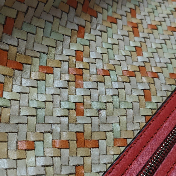 Calfskin Top Handle Bag Multicolor