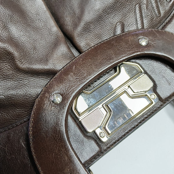 Calfskin Shoulder Bag Brown