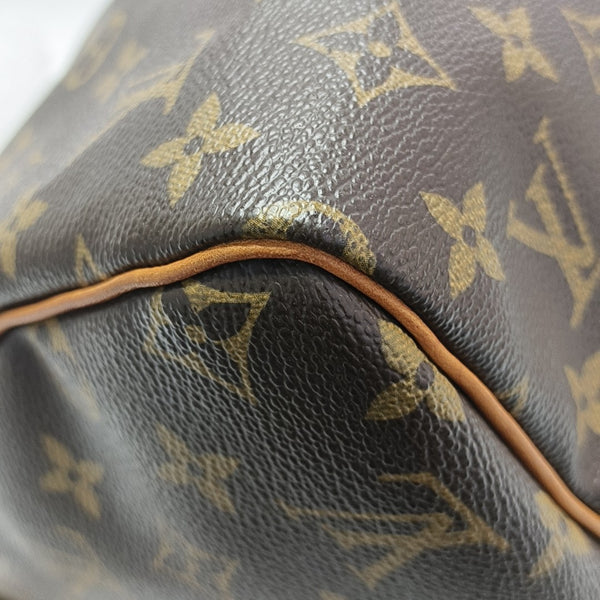 SPEEDY 30 Monogram Coated Canvas Brown
