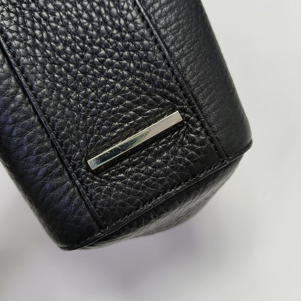 Calfskin Top Handle Bag Black