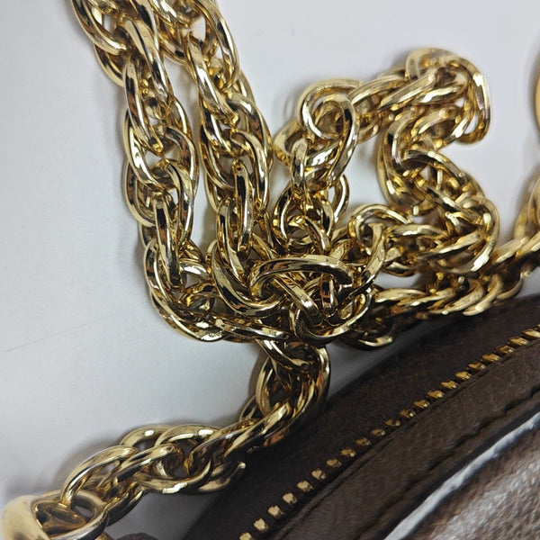 Ophidia Mini Monogram Coated Canvas Beige