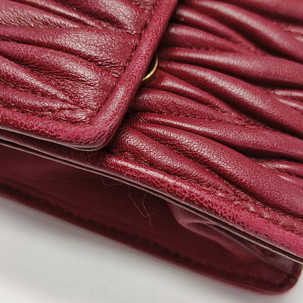 Quilted Lambskin Crossbody Bag Red