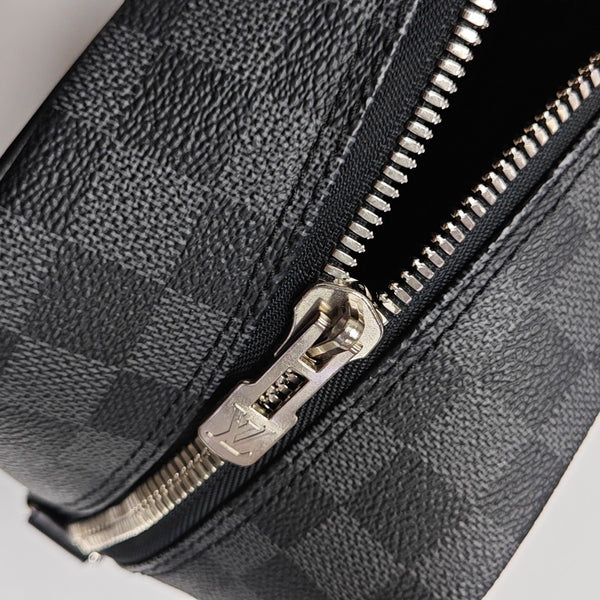 Damier Graphite Coated Canvas Shoulder Bag Gray